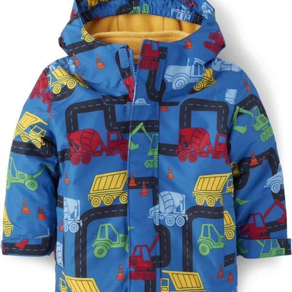 Baby Boys' and Toddler Heavy 3 in 1 Winter Jacket, Wind Water-Resistant Shell, Fleece Inner