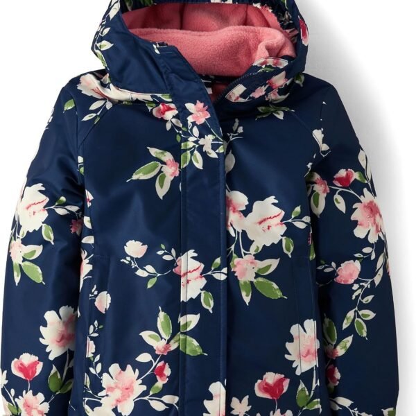 Girls Heavy 3 in 1 Winter Jacket, Wind-resistant Water-resistant Shell, Fleece Inner